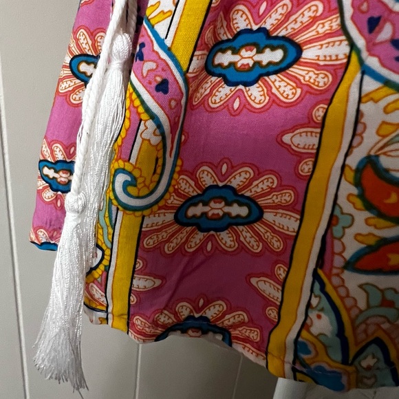 Rachel Zoe Womens colorful Paisley Sleeveless Blouse Pink Yellow small NWT - Picture 5 of 8